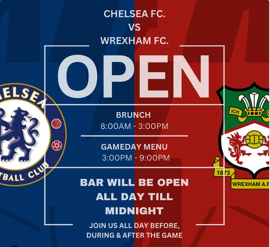 Welcome Chelsea FC and Wrexham FC fans!