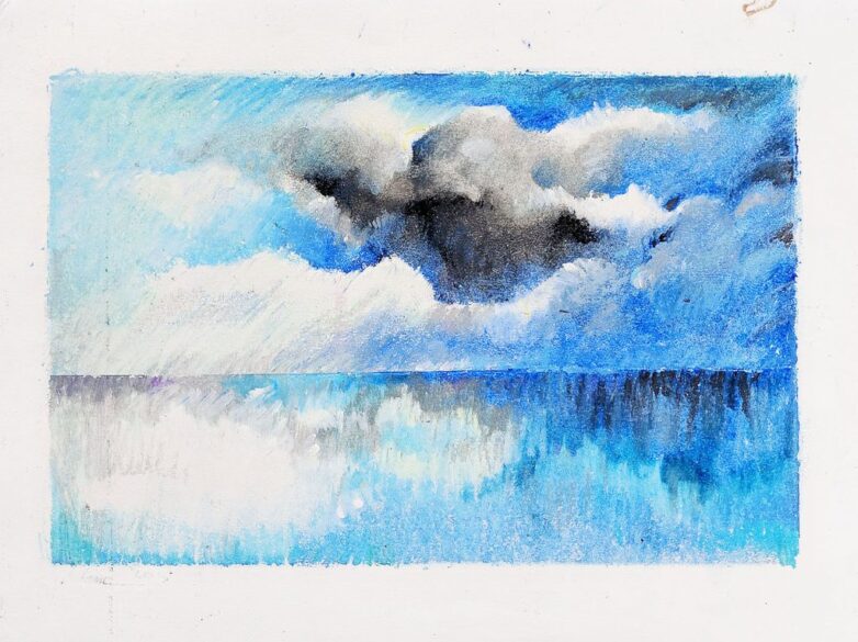 N3-Mansoor-Adayfi_Untitled-Clouds-over-Water_2016_oil-pastel-on-paper__-1024x766